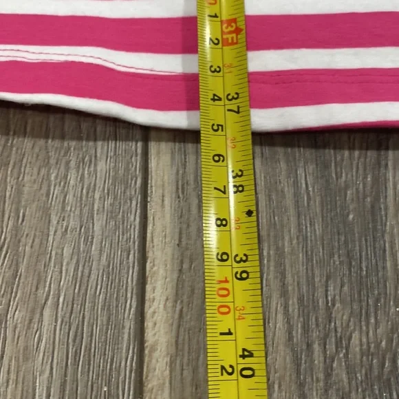 NWT OLD NAVY Pink White [ TALL ] Striped Dress MED TALL - Picture 9 of 10